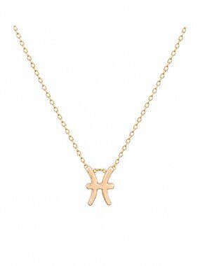 NIB Pisces Zodiac Sign Pendant Necklace Adjustable Chain